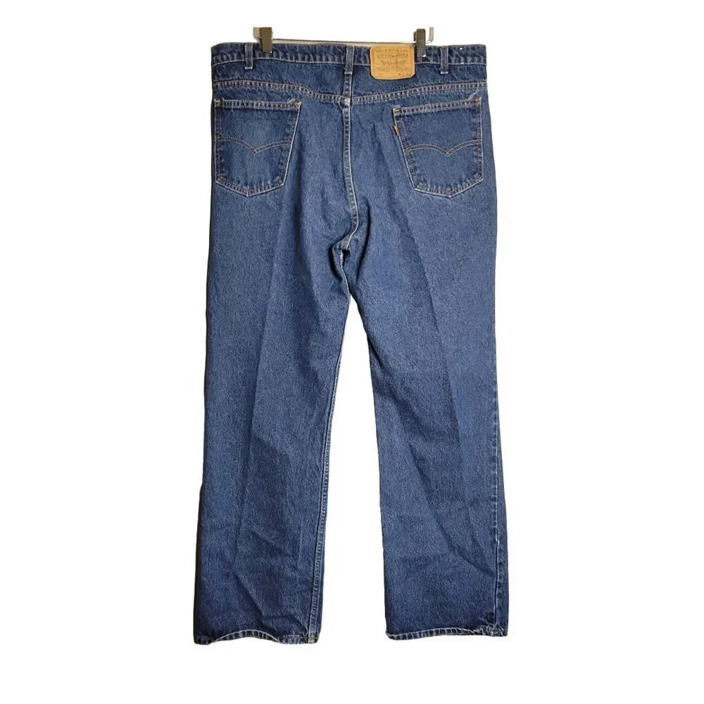 Levi's 517 Orange Tab‎ 70's or 80's Boot Cut Jeans Denim Blue Men's sz 38x30